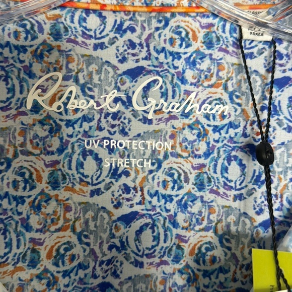 Robert Graham Del Sol Multi Print Button Up Short Sleeve Classic Fit Stretch 4XL - Picture 5 of 11